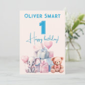 De magische wereld van 1 viering kaart (Staand voorkant)