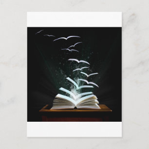 De magische wereld van lezen briefkaart