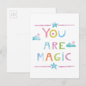 De magische Wolken u zijn Magisch Briefkaart (Voorkant / Achterkant)