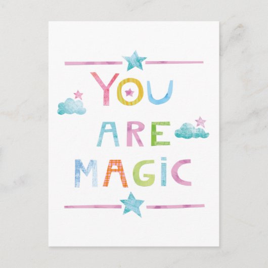 De magische Wolken u zijn Magisch Briefkaart (Voorkant)