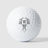 De magische zwarte en witte rendier van het nieuwe golfballen (Voorkant)