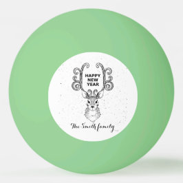 De magische zwarte en witte rendier van het nieuwe pingpongbal