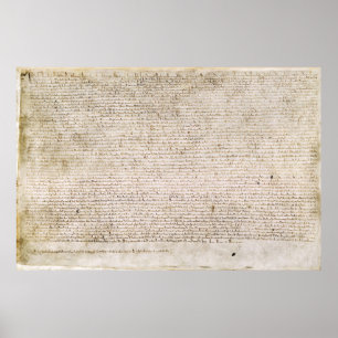 De Magna Carta van het Handvest van de vrijheden v Poster