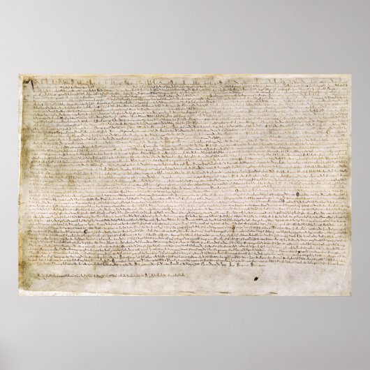 De Magna Carta van het Handvest van de vrijheden v Poster (Voorkant)