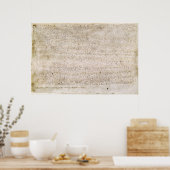 De Magna Carta van het Handvest van de vrijheden v Poster (Keuken)