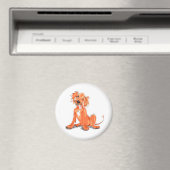 De magneet met schattig rood setter puppy afbeeldi (Insitu (Vaatwasser))