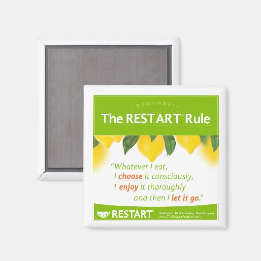 De magneet van de regel RESTART (Voorkant / Achterkant)