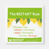 De magneet van de regel RESTART (Voorkant)