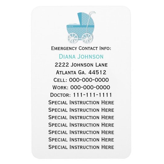 De Magneet van het noodsituatiecontact: Blauwe Bab (Verticaal)