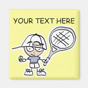 De Magneet van het tennis met leuke cartoon van