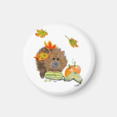 DE Magnet Herbst Igel mit Kürbis (Voorkant)
