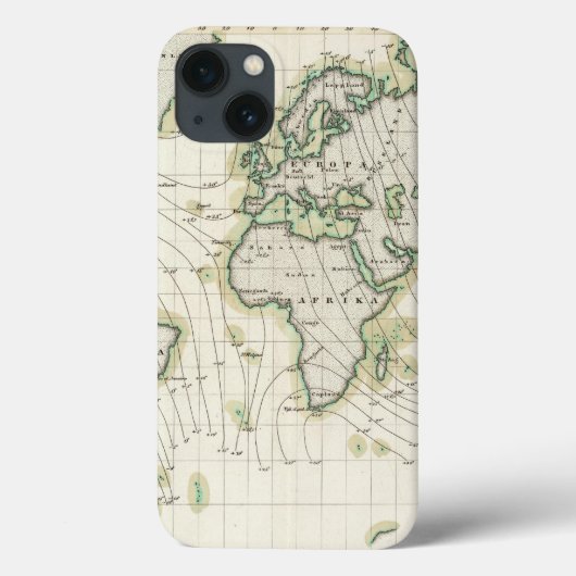 De magnetische declinatie van de wereld Case-Mate iPhone case (Achterkant)