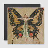 De magnetische Kaart van het flapper-vlindermeisje (Voorkant / Achterkant)