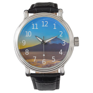 De Magnificante berg Fuji Mannen Watch Horloge