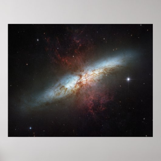 De Magnificent Starburst Galaxy, Messier 82 (M82) Poster (Voorkant)