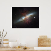 De Magnificent Starburst Galaxy, Messier 82 (M82) Poster (Keuken)
