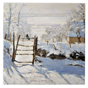 De Magpie, beroemd pantserend door Claude Monet, Tegeltje