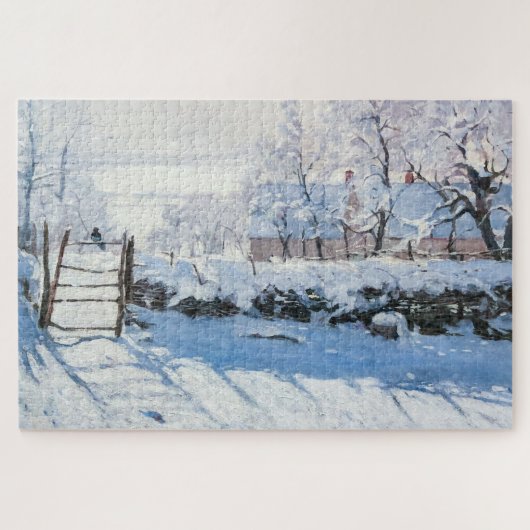 De Magpie French Impressionist Claude Monet Paint Legpuzzel (Horizontaal)