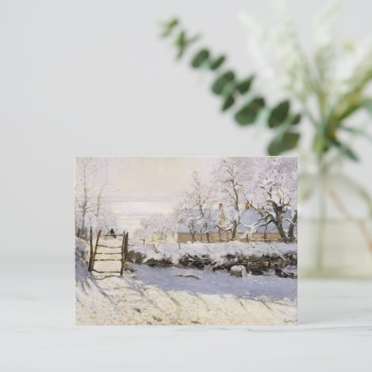 De Magpie van Monet Briefkaart (Staand voorkant)
