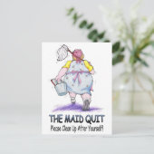 De Maid Quit Briefkaart (Staand voorkant)