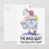De Maid Quit Briefkaart (Voorkant / Achterkant)
