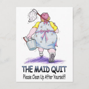 De Maid Quit Briefkaart