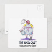 De Maid Quit Briefkaart (Voorkant / Achterkant)