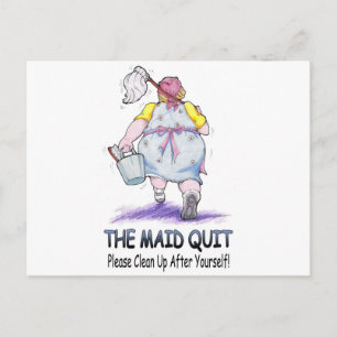 De Maid Quit Briefkaart