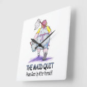 De Maid Quit Vierkante Klok (Hoek)