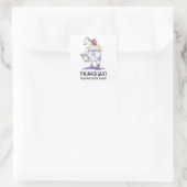 De Maid Quit Vierkante Sticker (Tas)