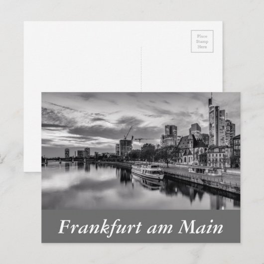 De Main in Frankfurt am Main Briefkaart (Voorkant / Achterkant)