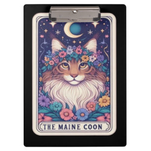 De Maine Coon Tarotkat – Mystieke Felien Klembord