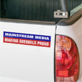 De mainstream media maken Goebbels trots Bumpersticker (Op Truck)