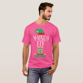 De Maison Elf Familie Matching Kerstmis Pyjama T-shirt (Voorkant volledig)