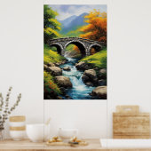 De Majesteit van een Rocky Stream Crossing Poster (Keuken)