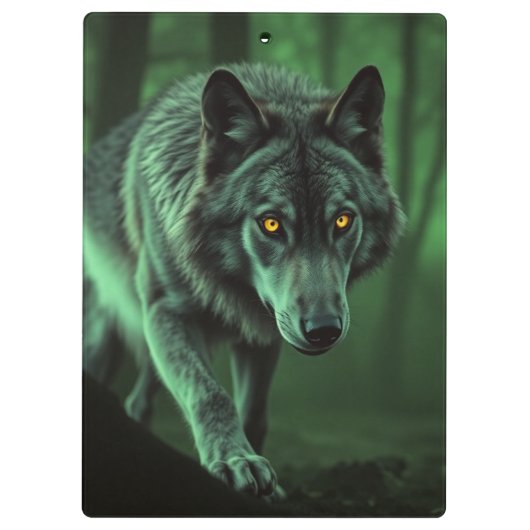 De majesteit van het wild: de alfa in het bos klembord (Achterkant)