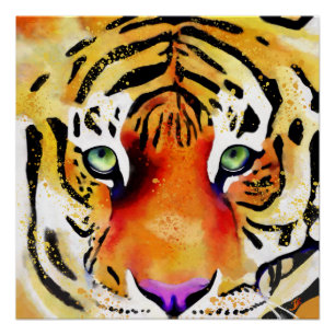 De Majesteit Vangen: De Blik van een Tijger Perfect Poster