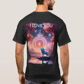 DE MAJESTIC ANTLERED LEEUW T-SHIRT (Achterkant)