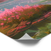 De Majestic Beauty van een Rushing River Poster (Hoek)