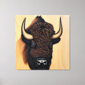 de Majestic Bison - een symbool van macht en vrijh Canvas Afdruk (Voorkant)