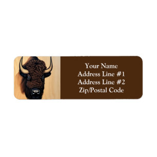 de Majestic Bison - een symbool van macht en vrijh Etiket