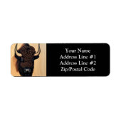 de Majestic Bison - een symbool van macht en vrijh Etiket (Voorkant)