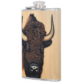 de Majestic Bison - een symbool van macht en vrijh Heupfles (Links)