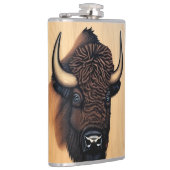de Majestic Bison - een symbool van macht en vrijh Heupfles (Rechts)