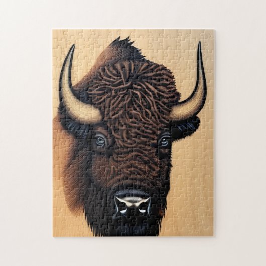 de Majestic Bison - een symbool van macht en vrijh Legpuzzel (Verticaal)
