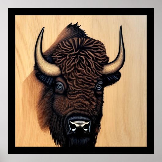 de Majestic Bison - een symbool van macht en vrijh Poster (Voorkant)