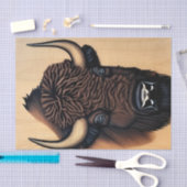 de Majestic Bison - een symbool van macht en vrijh Tissuepapier (Craft)