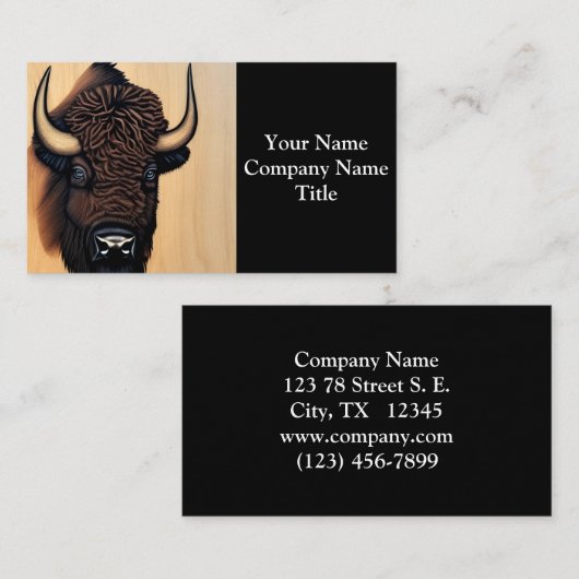 de Majestic Bison - een symbool van macht en vrijh Visitekaartje (Voorkant / Achterkant)
