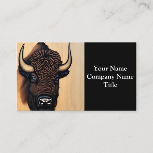 de Majestic Bison - een symbool van macht en vrijh Visitekaartje (Voorkant)