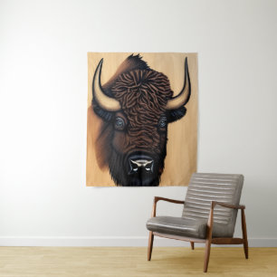 de Majestic Bison - een symbool van macht en vrijh Wandkleed